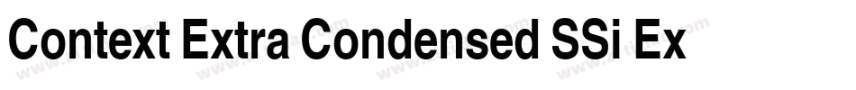 Context Extra Condensed SSi Extra Condensed Italic字体转换